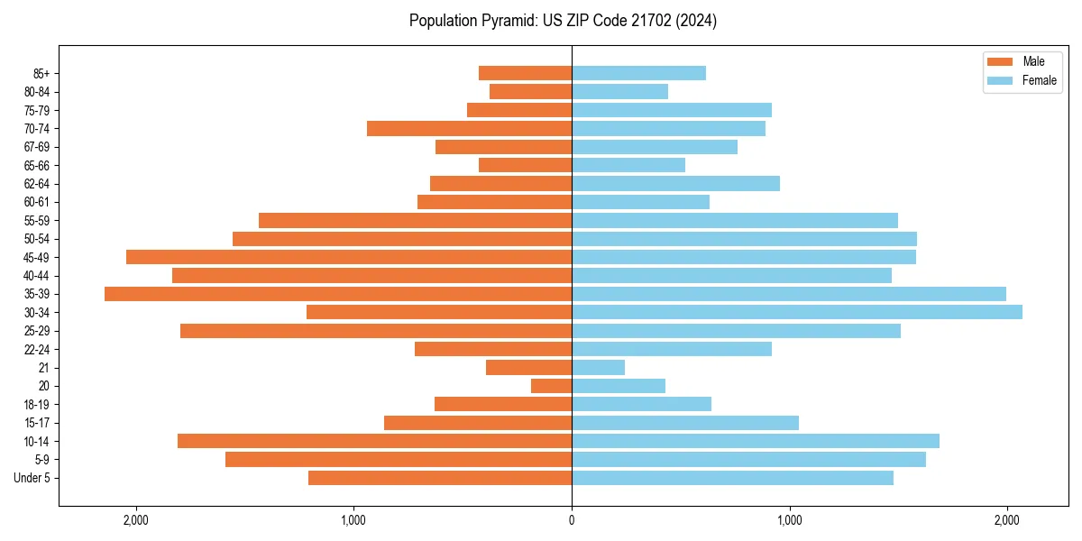 Population pyramid for 