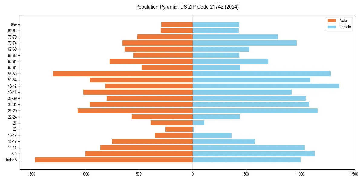 Population pyramid for 