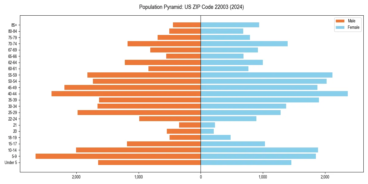 Population pyramid for 