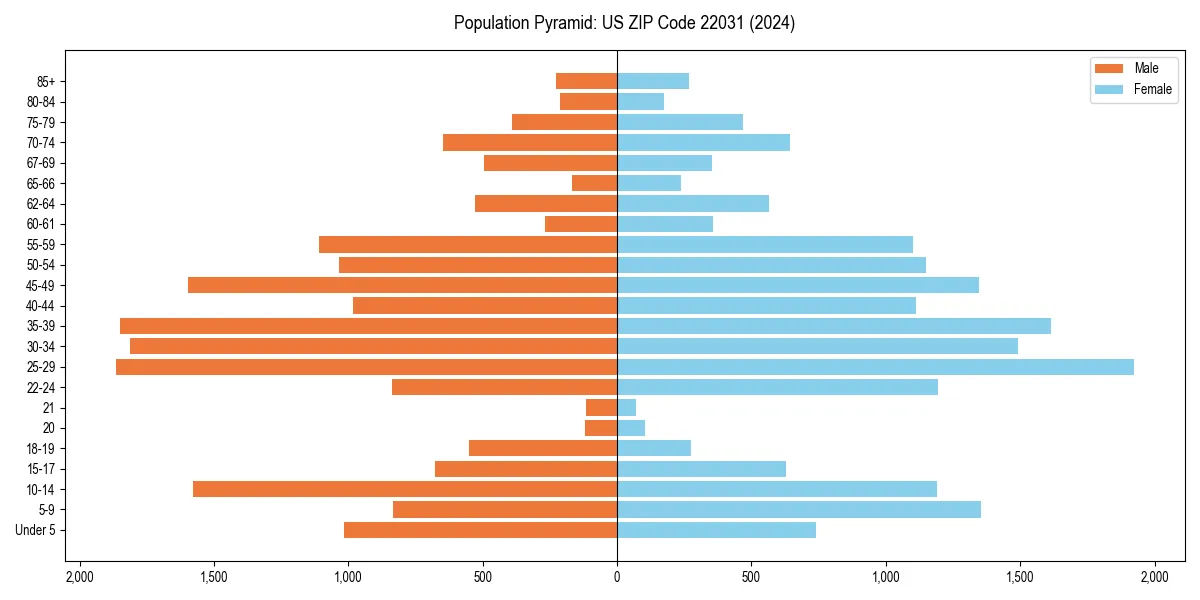 Population pyramid for 
