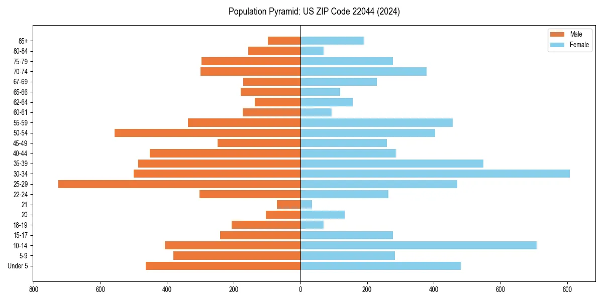 Population pyramid for 