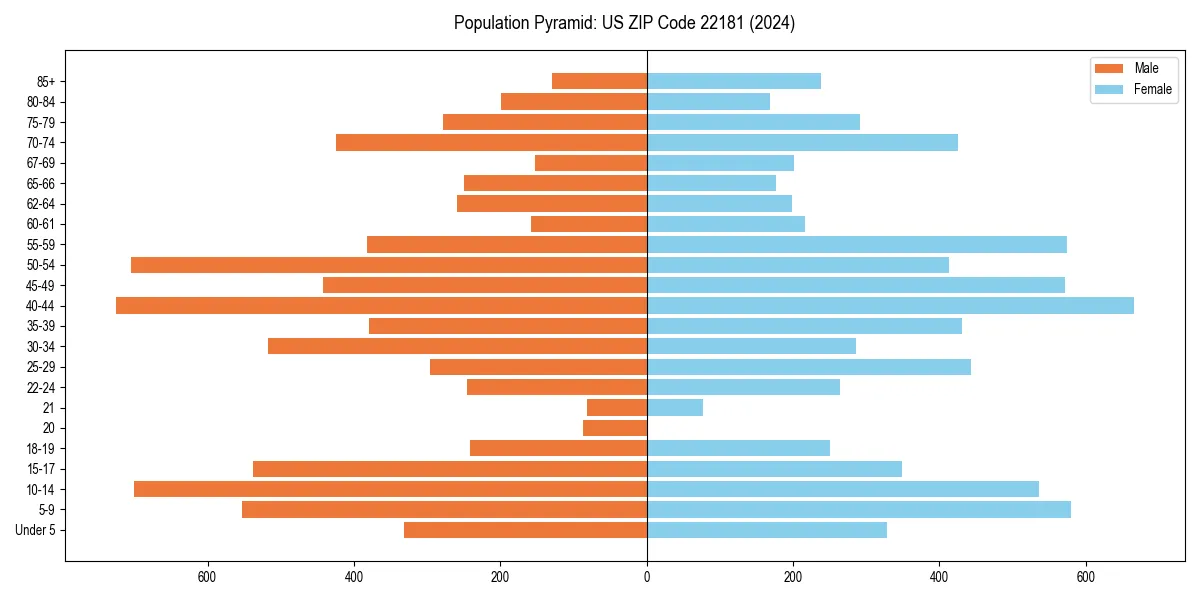 Population pyramid for 