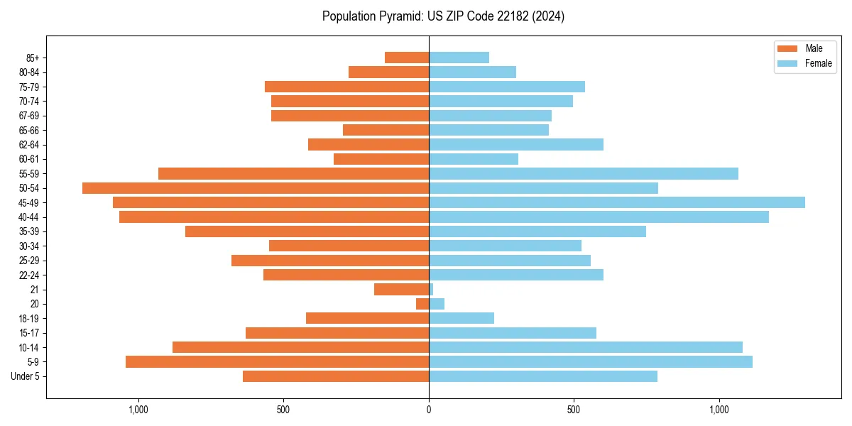 Population pyramid for 