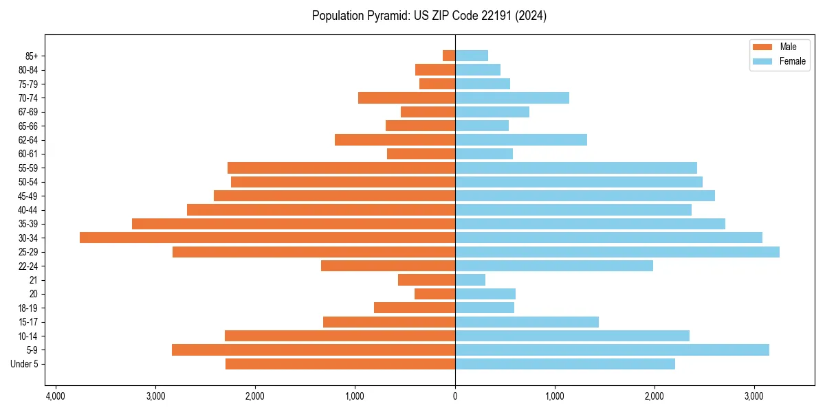 Population pyramid for 