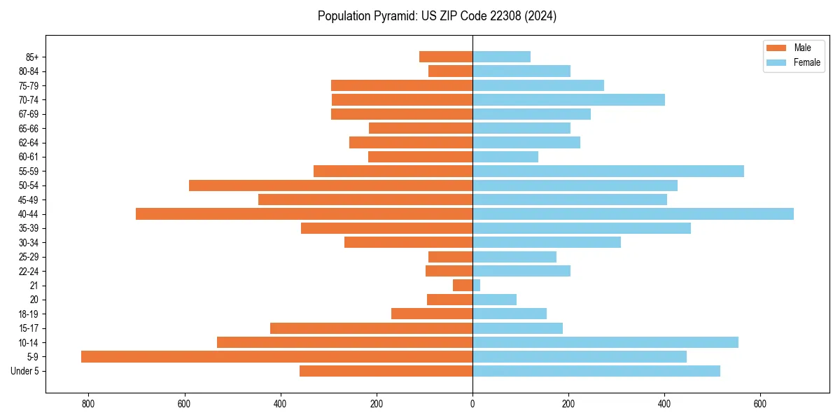 Population pyramid for 