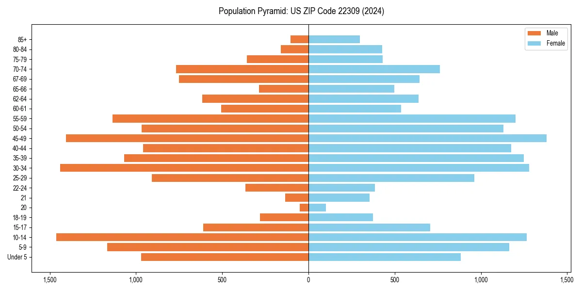 Population pyramid for 