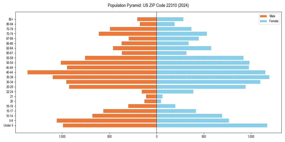 Population pyramid for 