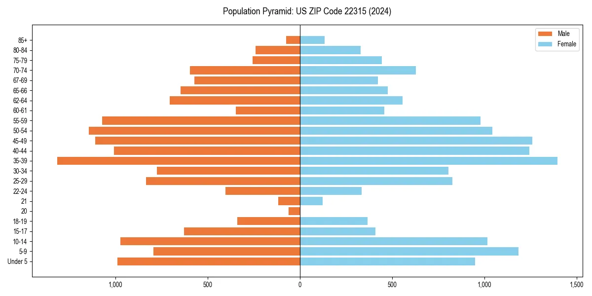 Population pyramid for