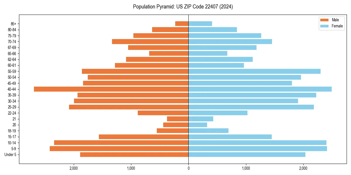 Population pyramid for 