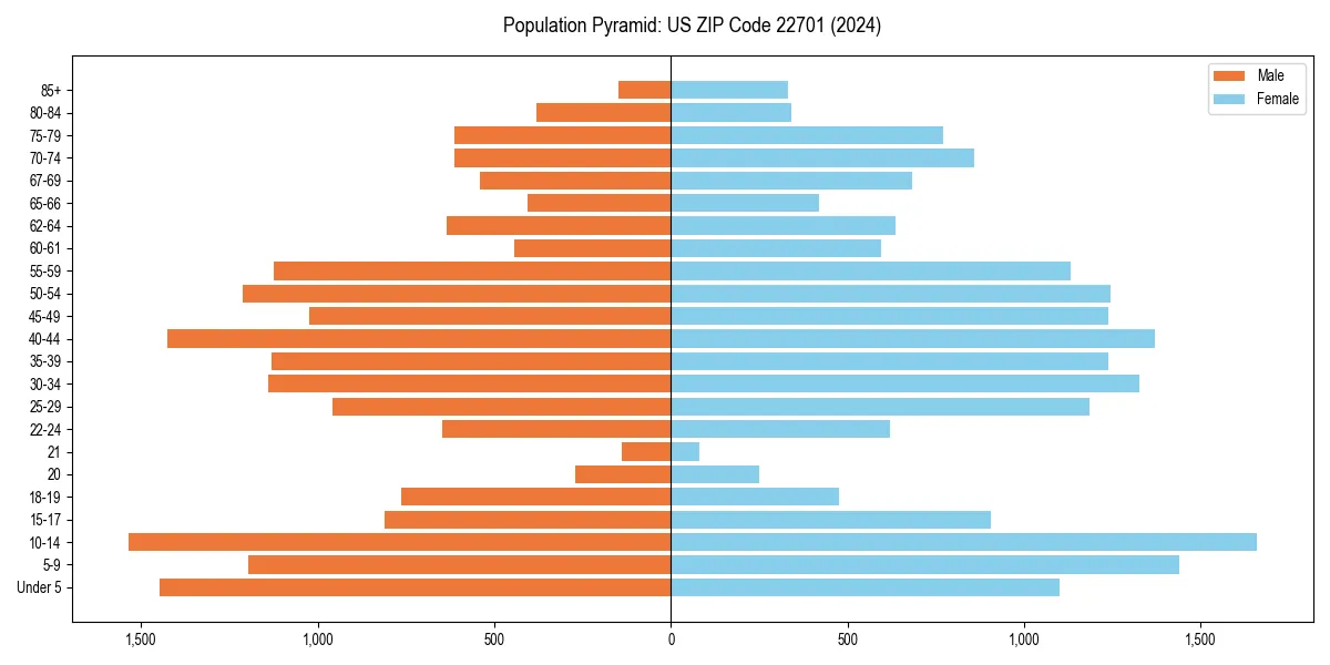 Population pyramid for 