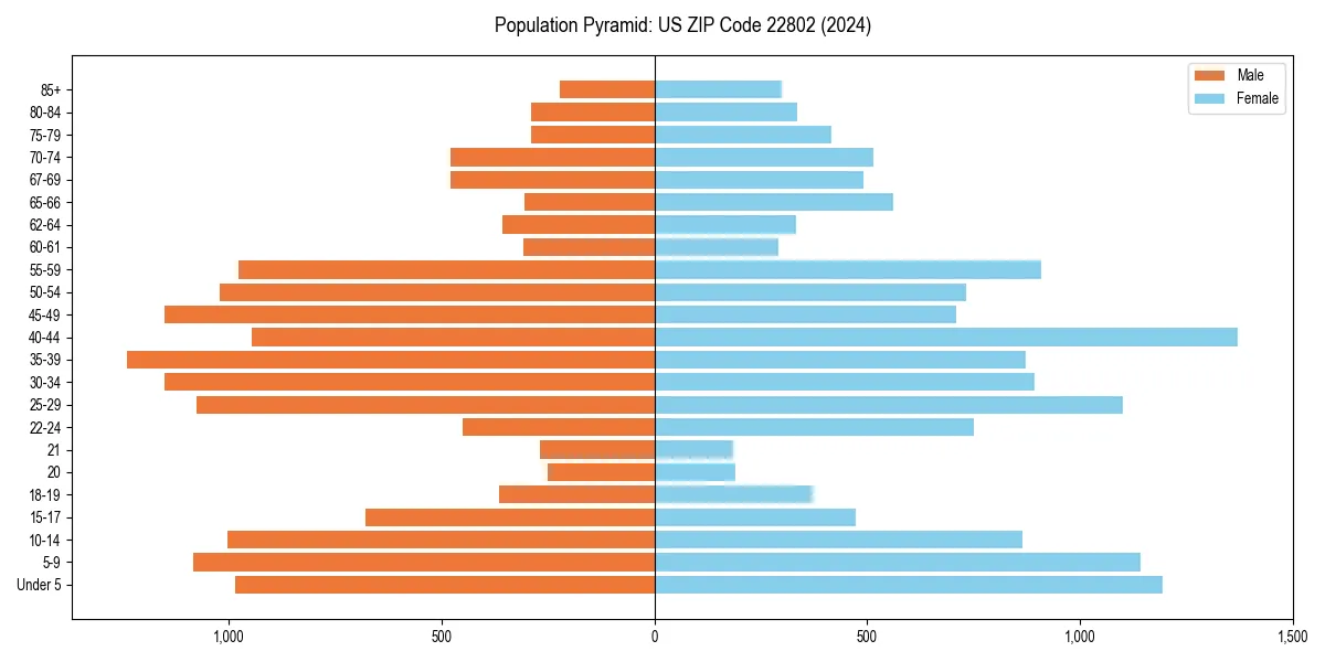 Population pyramid for