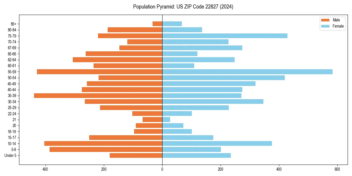Population pyramid for 