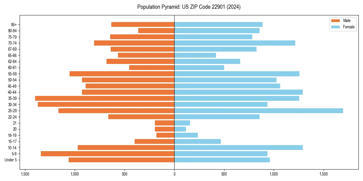 Population pyramid for 