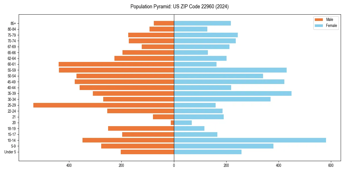 Population pyramid for 