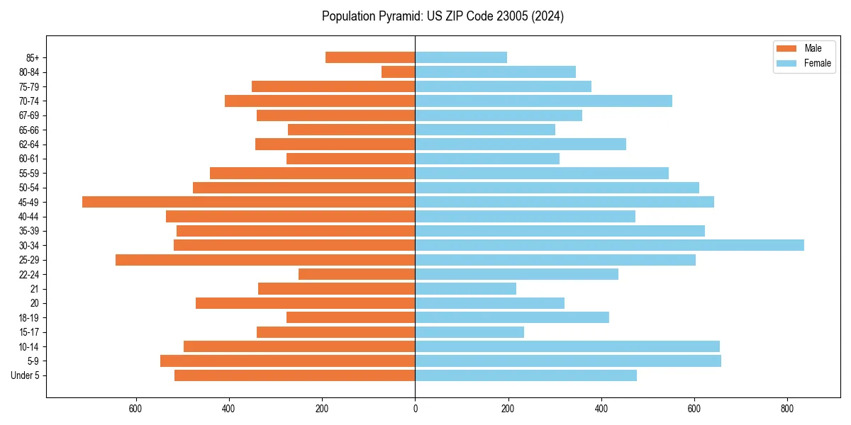 Population pyramid for 