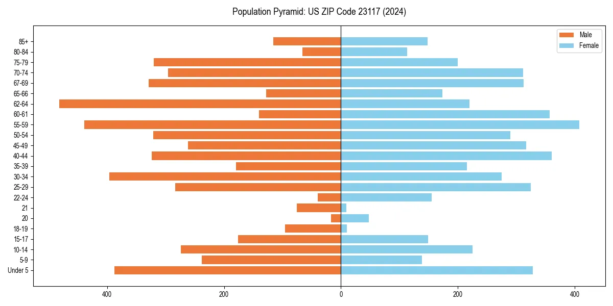 Population pyramid for 