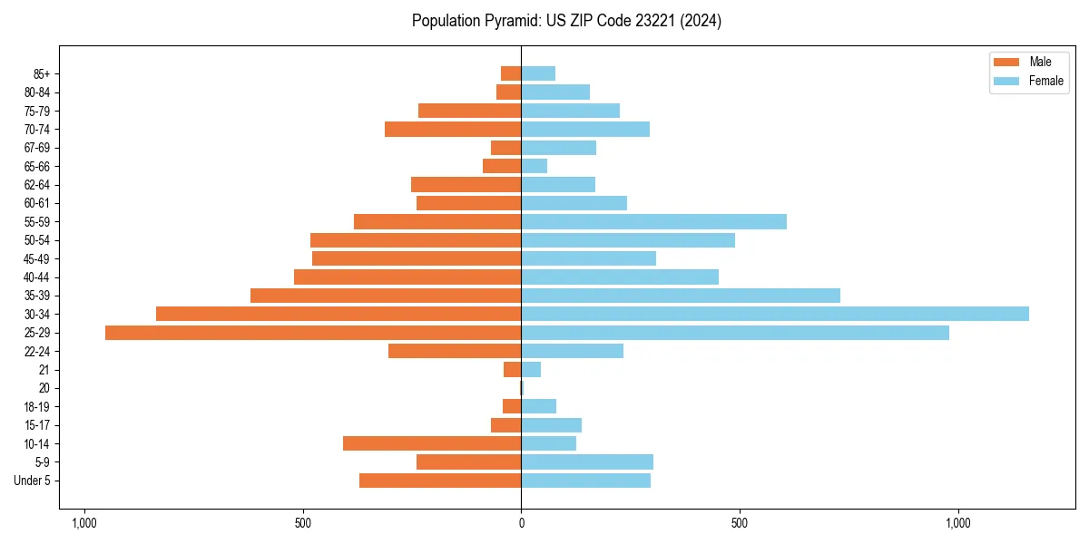 Population pyramid for 