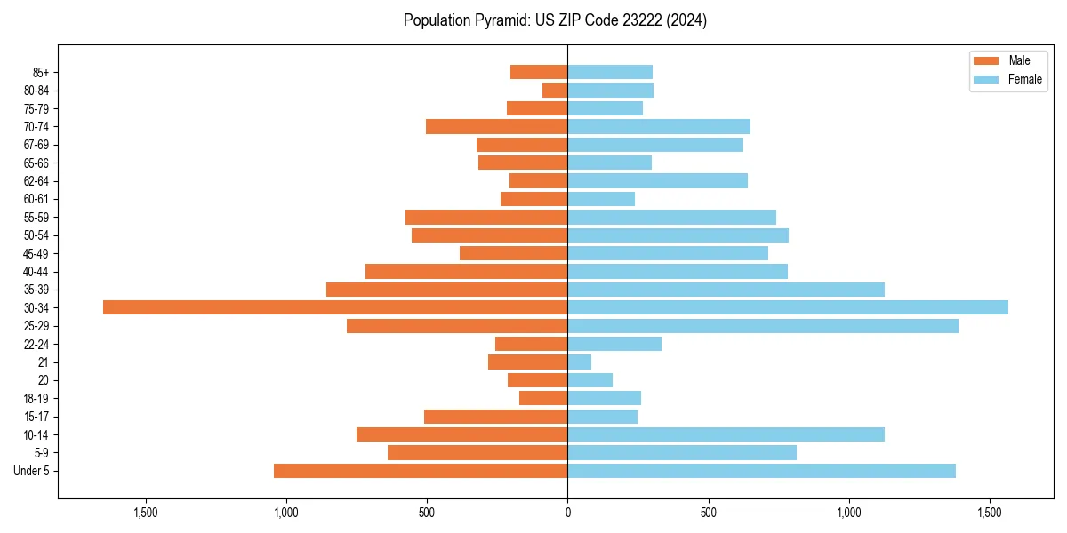 Population pyramid for 