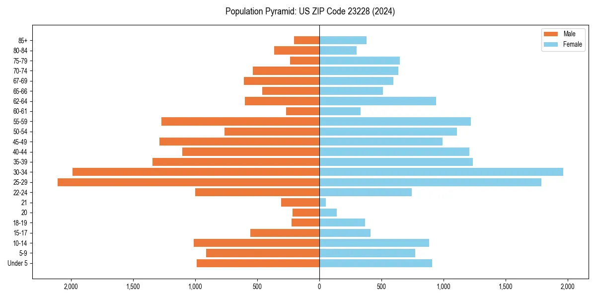 Population pyramid for 