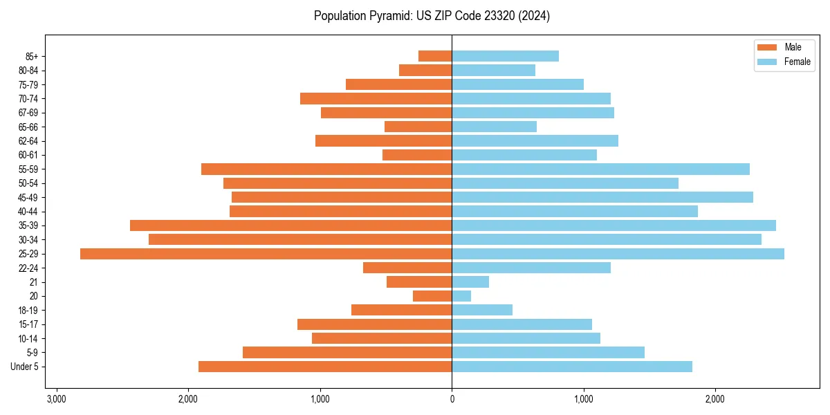 Population pyramid for 