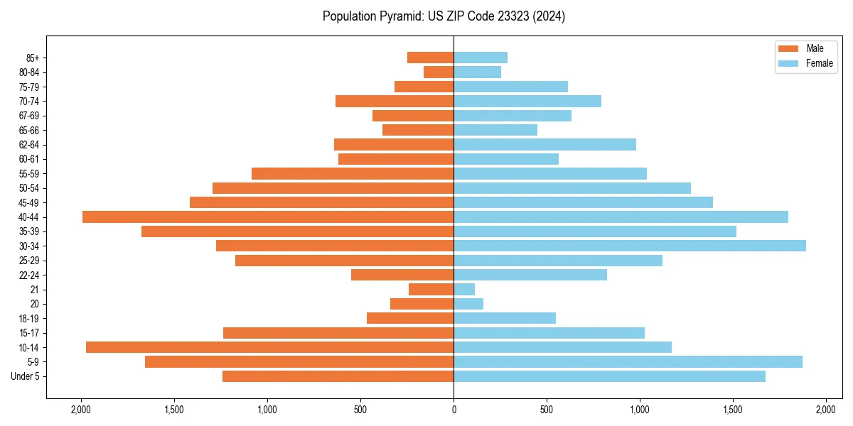 Population pyramid for 