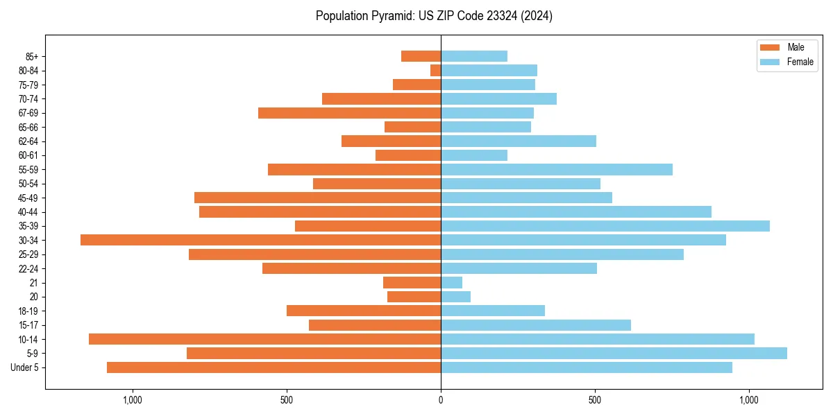 Population pyramid for 
