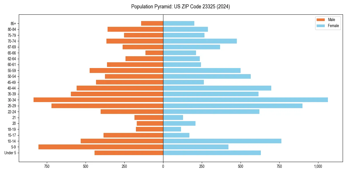 Population pyramid for 
