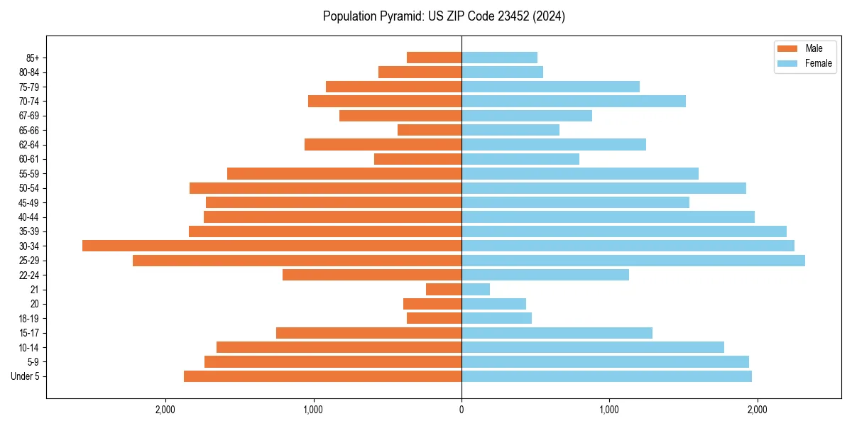 Population pyramid for 