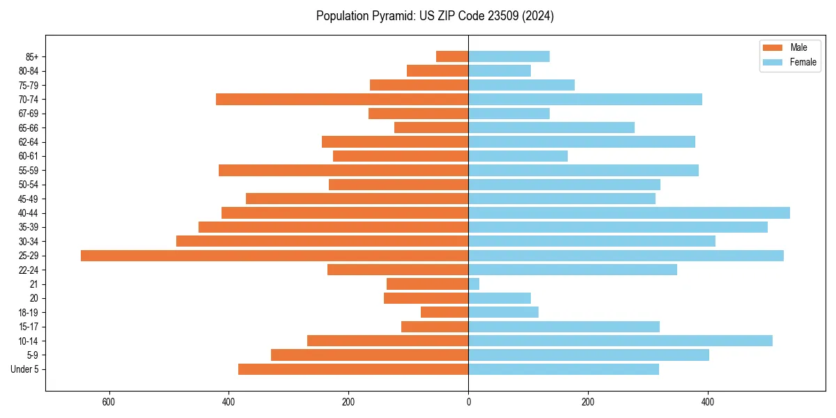 Population pyramid for 