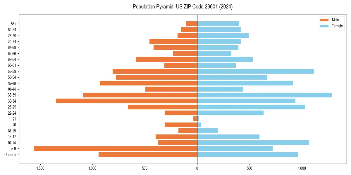 Population pyramid for 