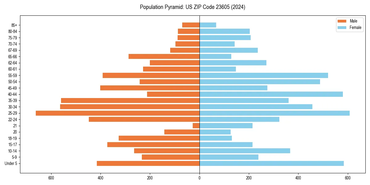 Population pyramid for 