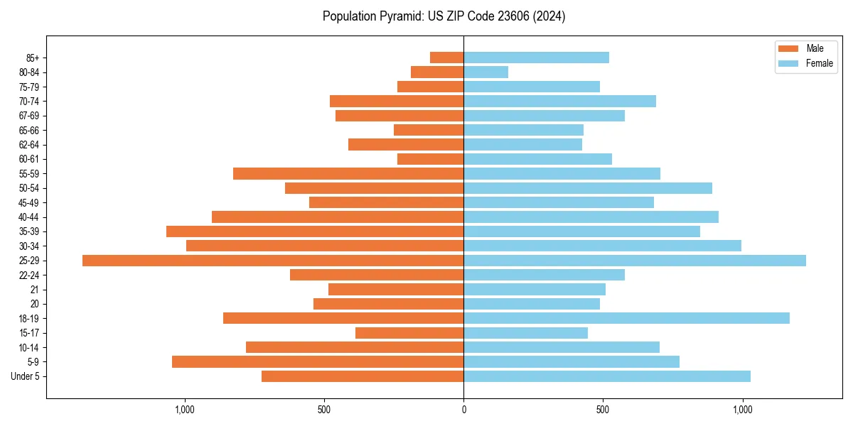 Population pyramid for 