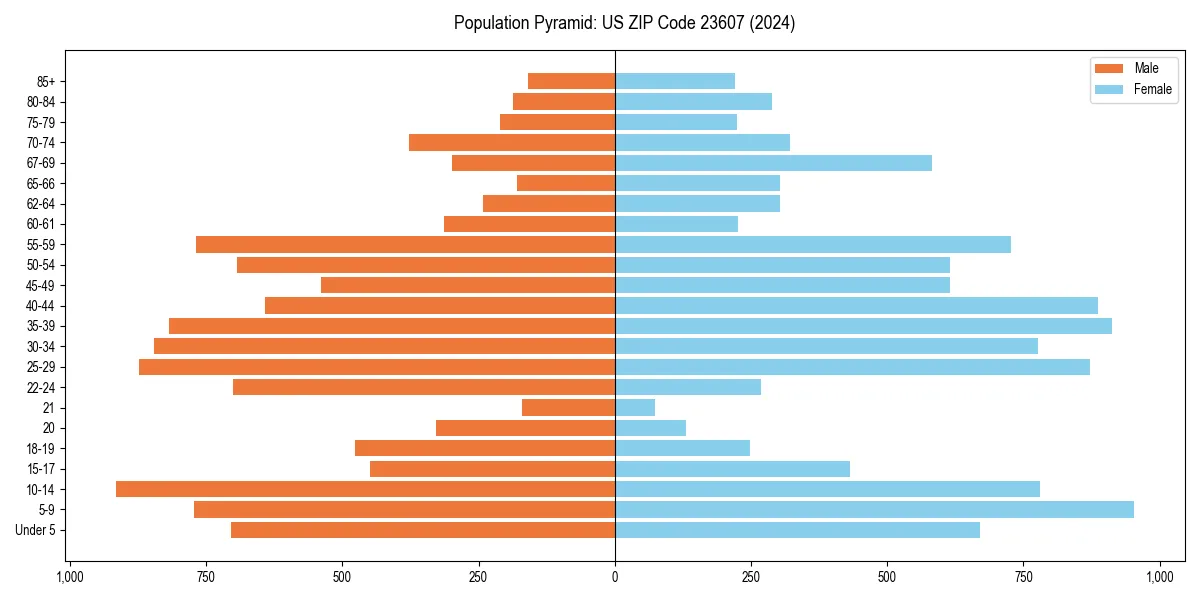 Population pyramid for 