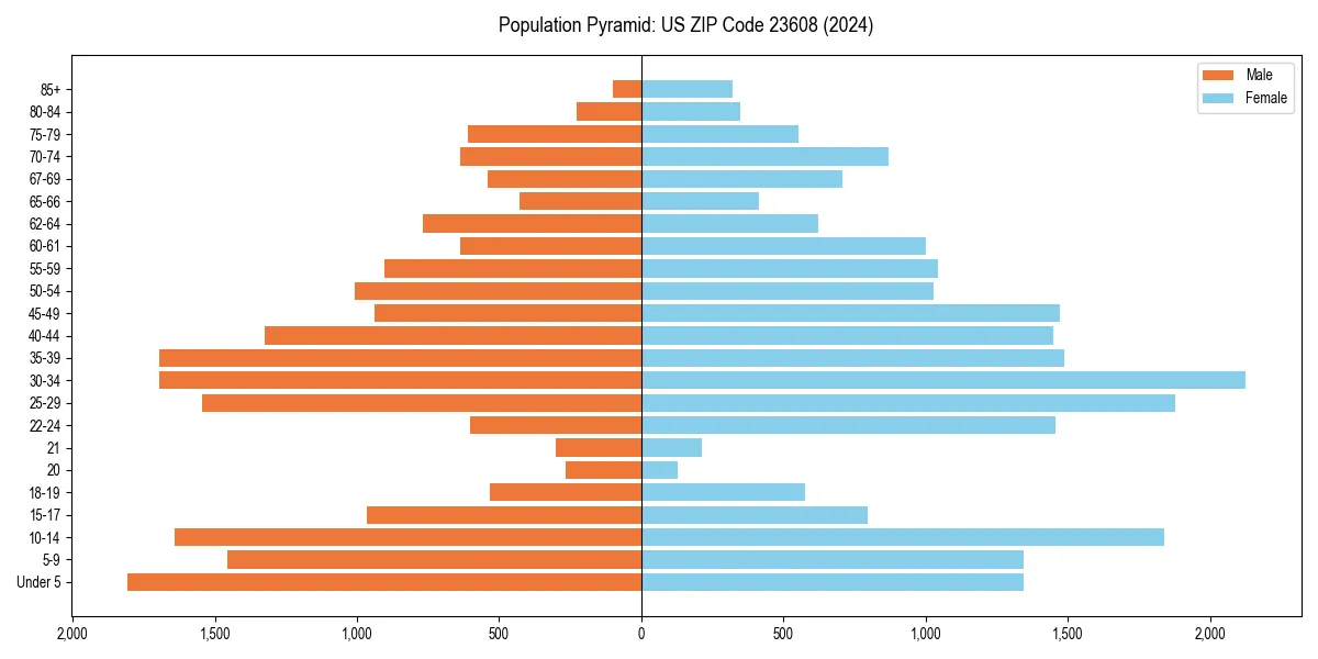 Population pyramid for 
