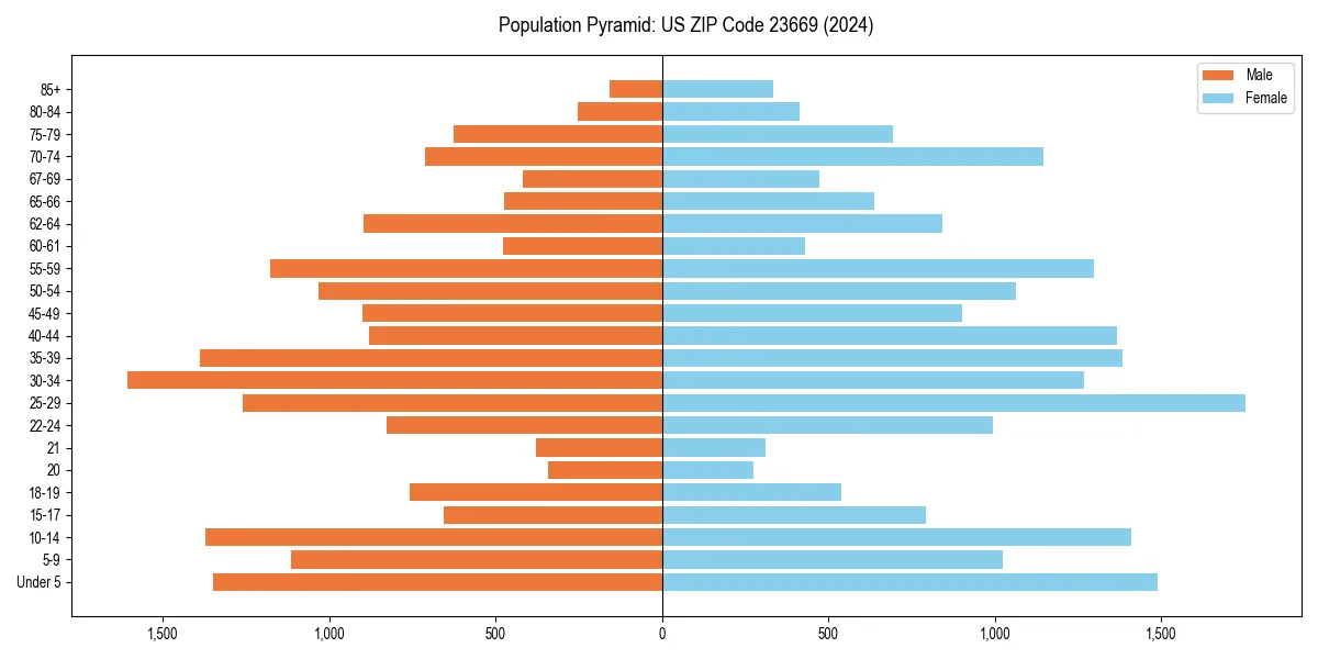 Population pyramid for 