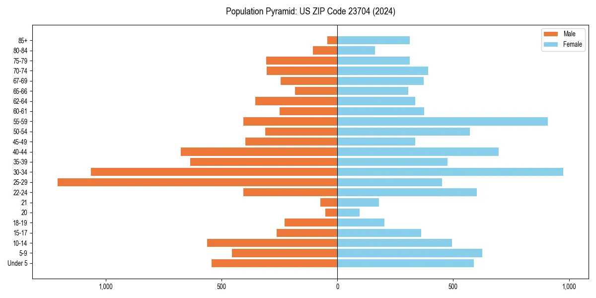 Population pyramid for 