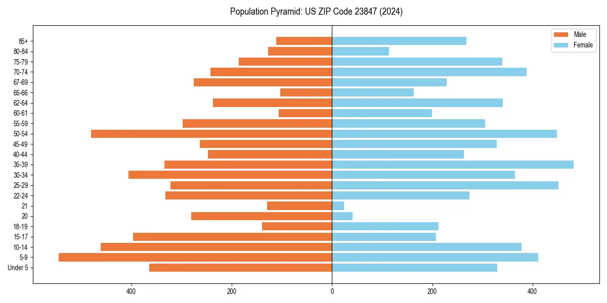 Population pyramid for