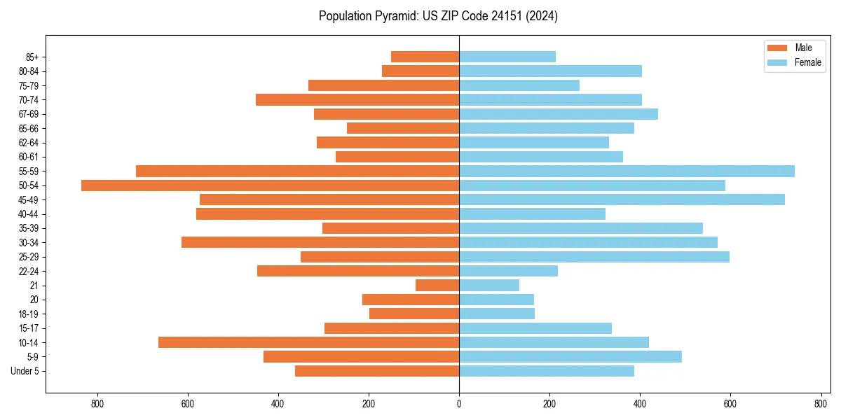 Population pyramid for 