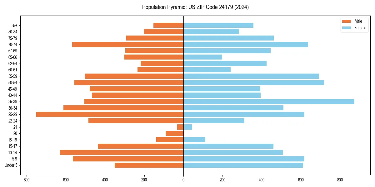 Population pyramid for 