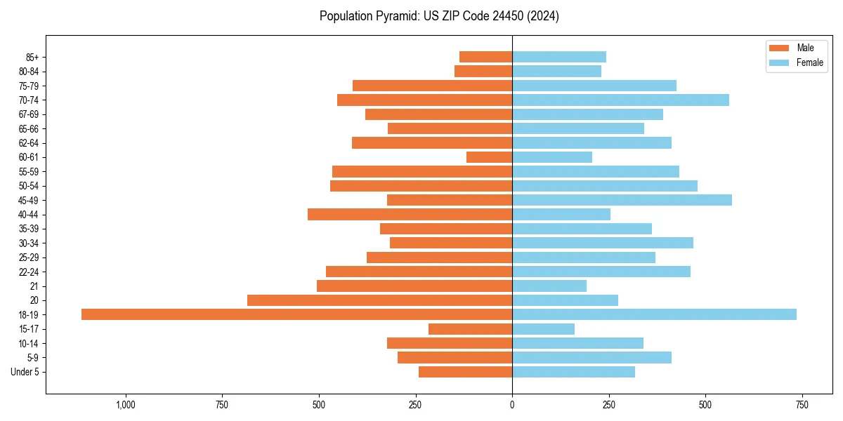 Population pyramid for 