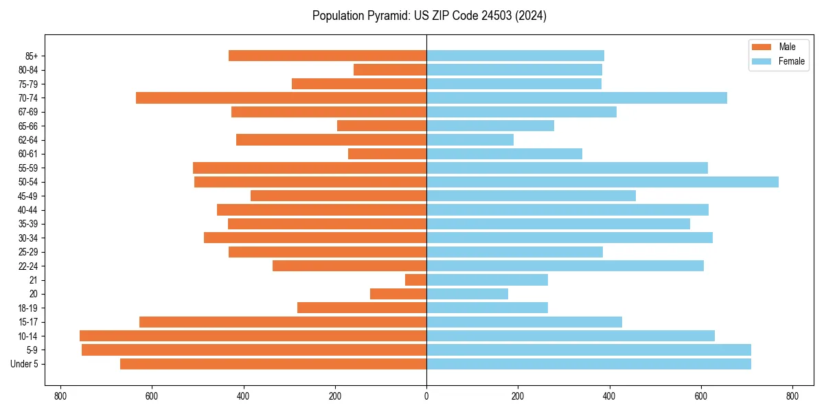 Population pyramid for 