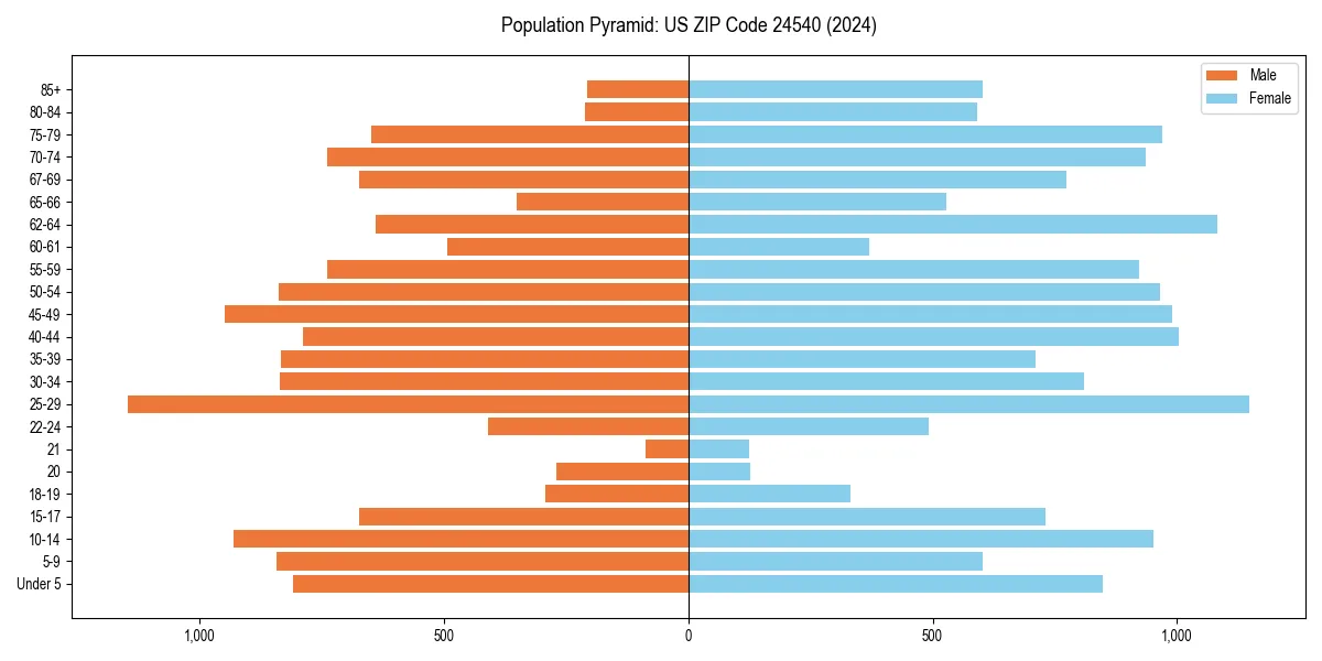 Population pyramid for 