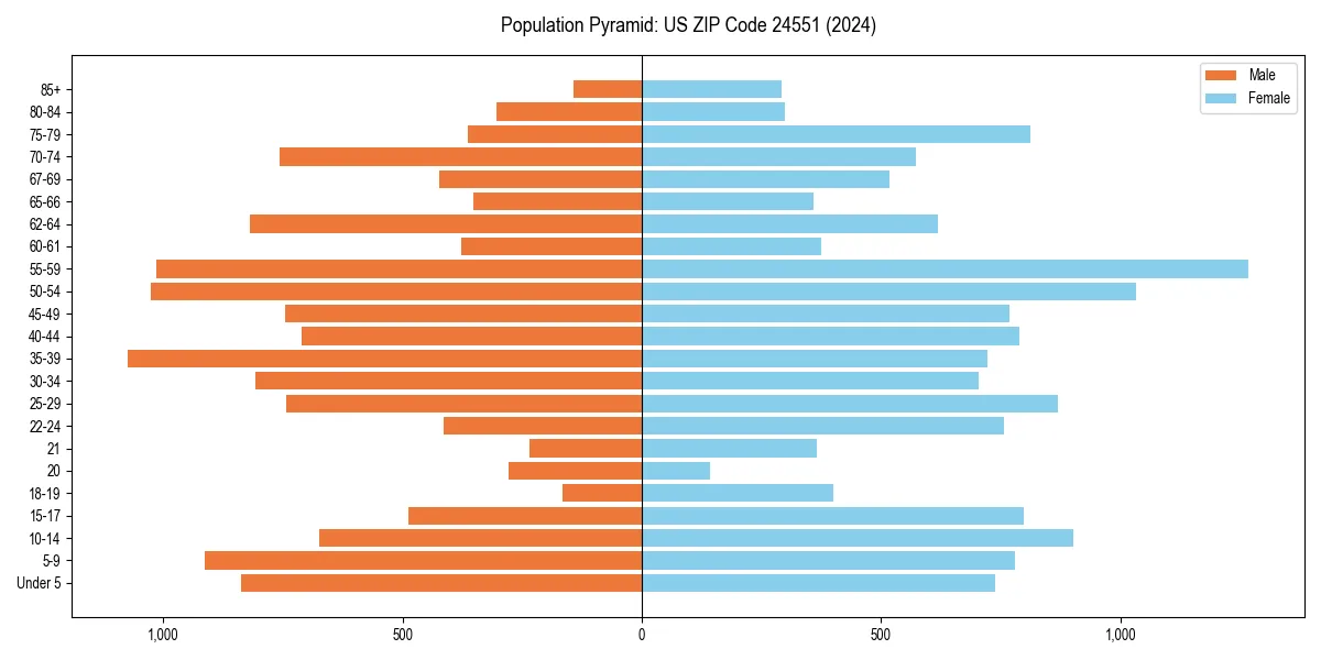 Population pyramid for 