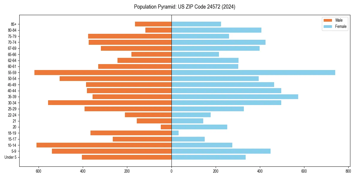 Population pyramid for 