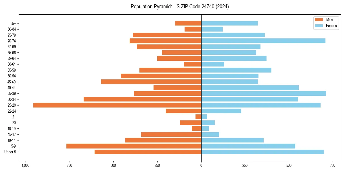 Population pyramid for 