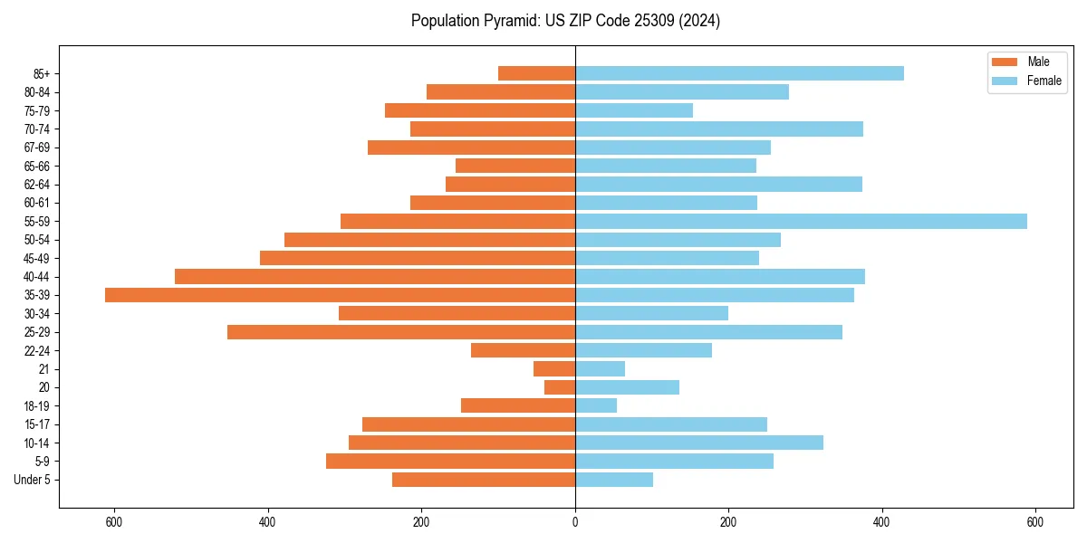 Population pyramid for 