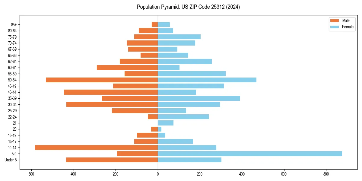 Population pyramid for 