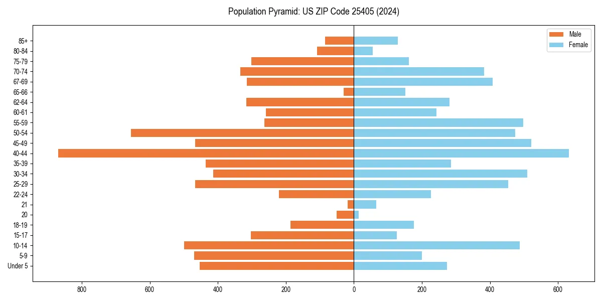 Population pyramid for