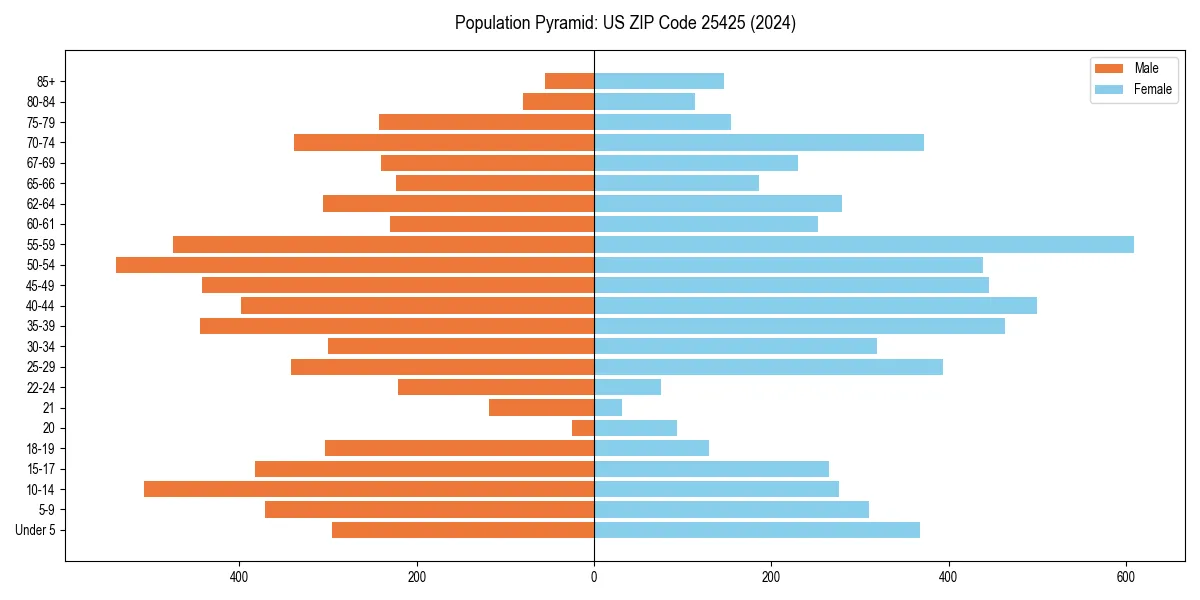 Population pyramid for 