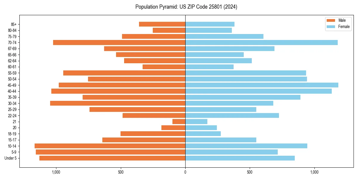 Population pyramid for 